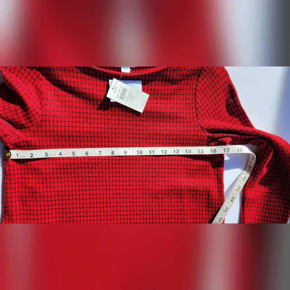 J. Jill Ponte Knit Top | Red & Black | Women's Size XSP NWT - Picture 8 of 12